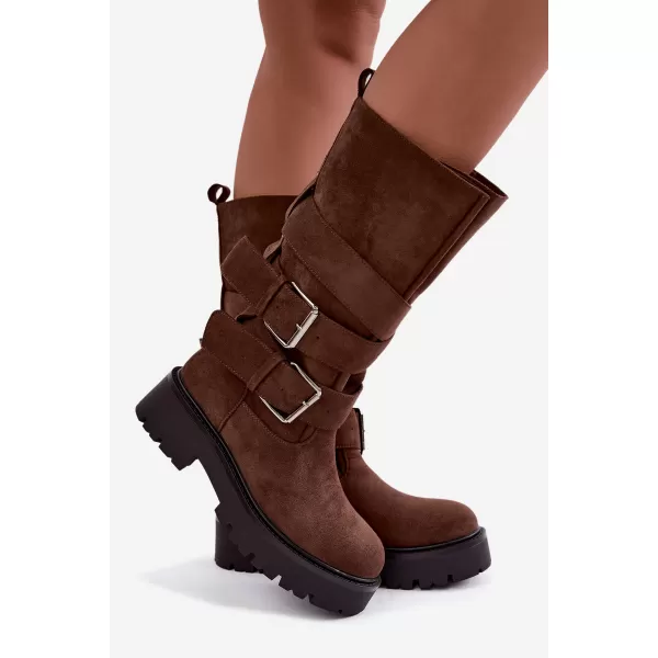  Dámské kozačky BOTO LQ-179 BROWN 