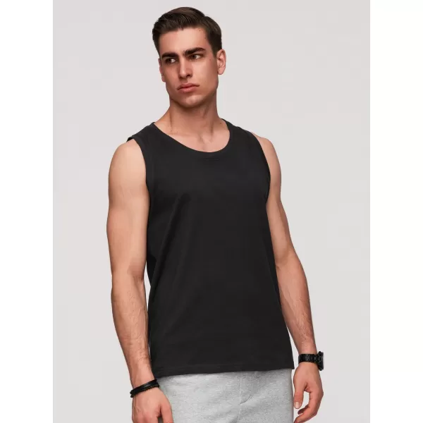  Pánské tílko OMBRE OM-TSBT-0272 BLACK 