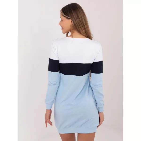  Dámské šaty RUE PARIS RV-SK-5869.04 WHITE-BLUE 