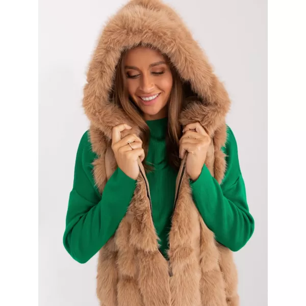  Dámská vesta WOOL FASHION ITALIA AT-KZ-2379.96P CAMEL 