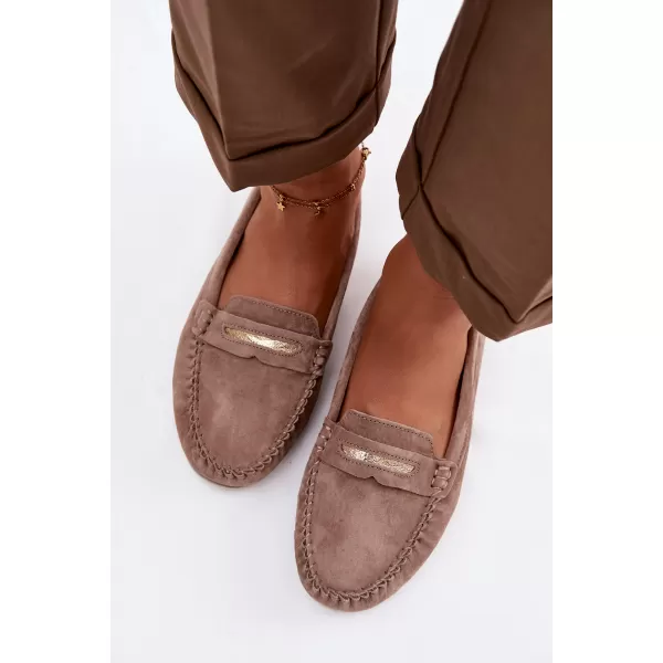  Dámské mokasíny S.BARSKI LR61-7029 DARK BROWN 