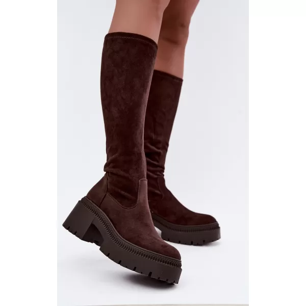  Dámské kozačky BOTO 9671A-1 BROWN 