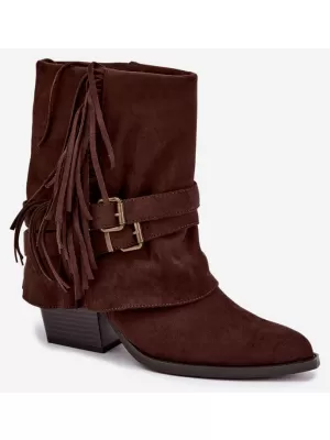 Dámské kovbojky BOTO NS591P CHOCOLATE