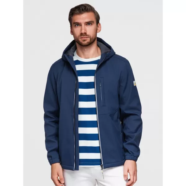  Pánská softshellová bunda OMBRE OM-JANP-0292 NAVY BLUE 