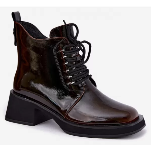  Dámské kotníkové boty GOE UU2N4128 DARK BROWN 