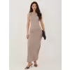 Dámské šaty RUE PARIS IT-SK-22392.21 DARK BEIGE