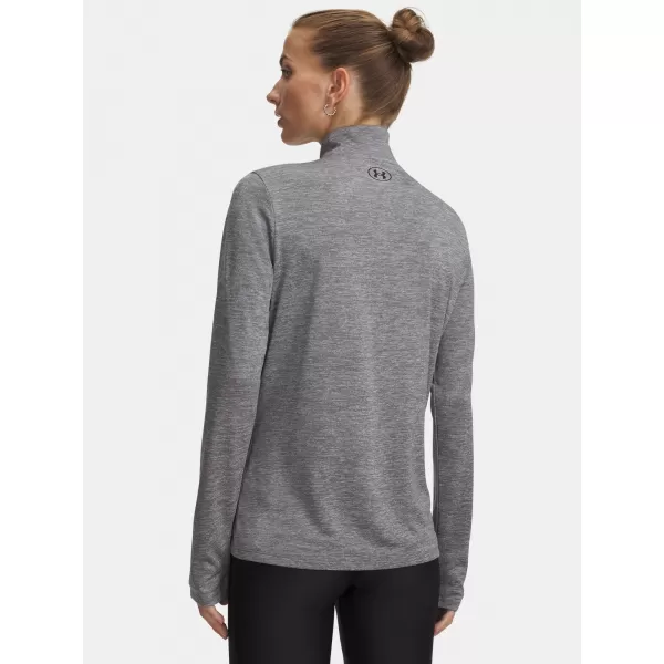  Dámské triko UNDER ARMOUR TECH 1/2 ZIP- TWIST 1384225-709 ŠEDÁ 