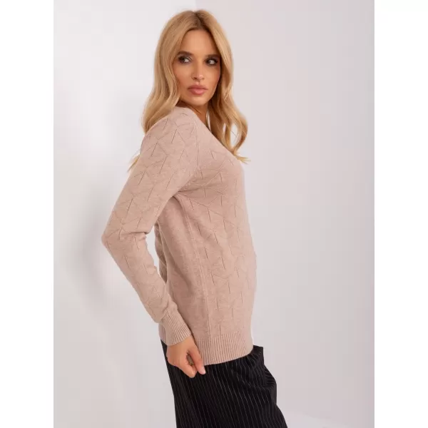  Dámský svetr WOOL FASHION ITALIA AT-SW-232901.25X DARK BEIGE 