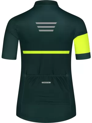 Dámský cyklo dres NORDBLANC ENTHUSIAST NBSLF8084 TMAVĚ ZELENÁ