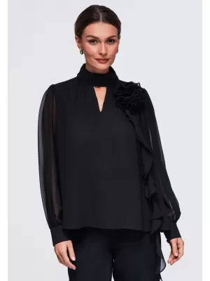 Dámská halenka OMBRE OW-TS-E0085 BLACK