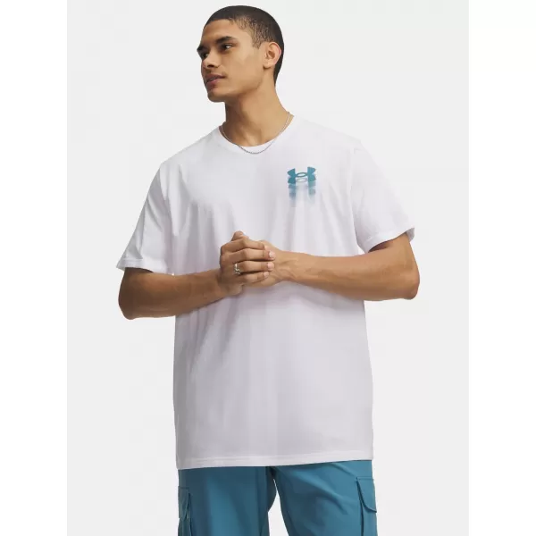  Pánské triko UNDER ARMOUR M BLUR LOGO SS 6009245-100 BÍLÁ 