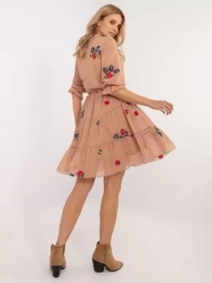 Dámské šaty LAKERTA LK-SK-509768.34 CAMEL