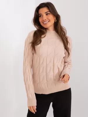 Dámský svetr WOOL FASHION ITALIA AT-SW-2235.00P BEIGE