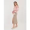 Dámská sukně RUE PARIS IT-SD-FL7393-1.16 DARK BEIGE