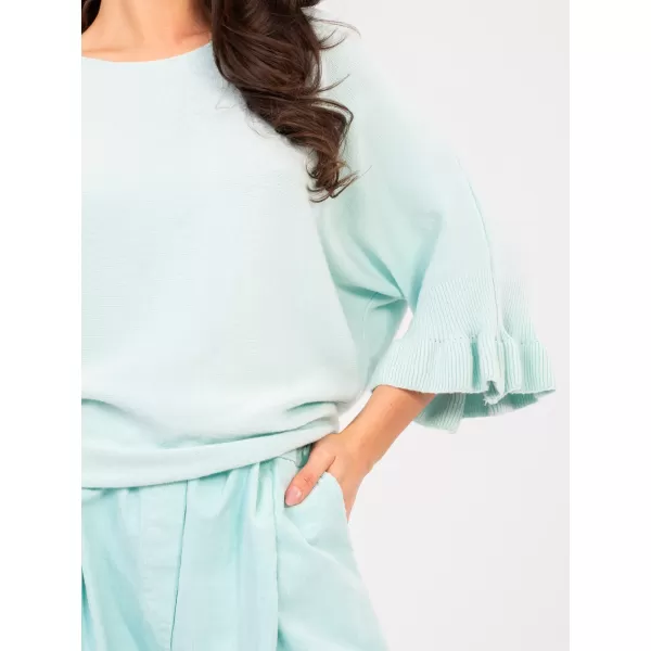  Dámský svetr ITALY MODA IT-SW-99244.98 LIGHT BLUE 