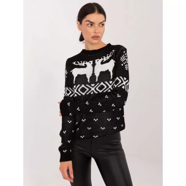  Dámský svetr ITALY MODA MI-SW-19128.34 NOIRE 