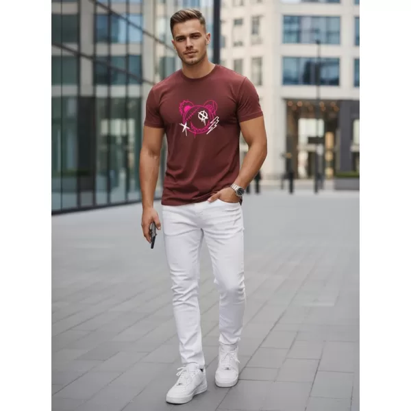  Pánské triko DSTREET BORDOVÁ 
