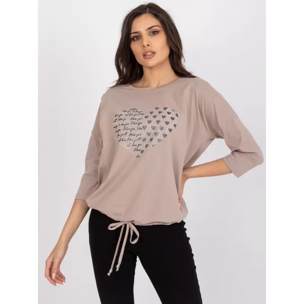  Dámská halenka RELEVANCE RV-BZ-0229.13P DARK BEIGE 