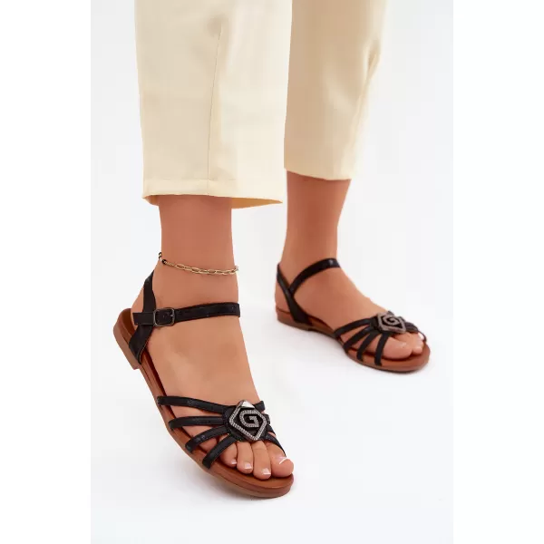  Dámské sandály S.BARSKI KV61-6056 BLACK 