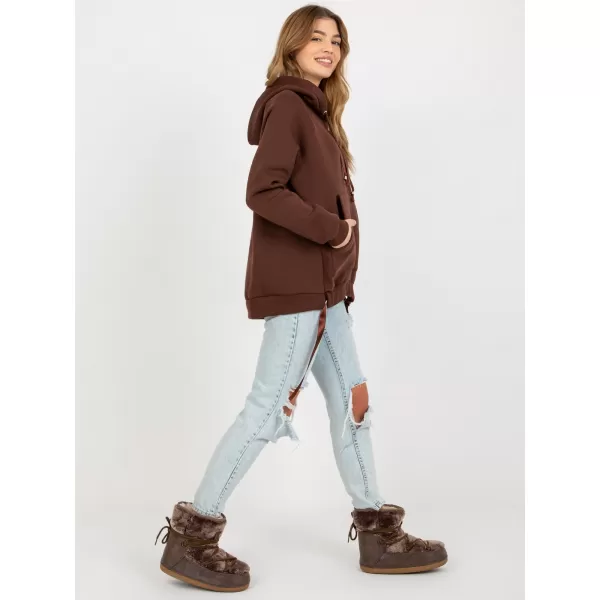  Dámská mikina OCH BELLA TW-BL-BL-1003.95P DARK BROWN 