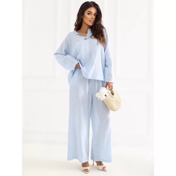  Dámské kalhoty ITALY MODA IT-SP-2873.02 LIGHT BLUE 