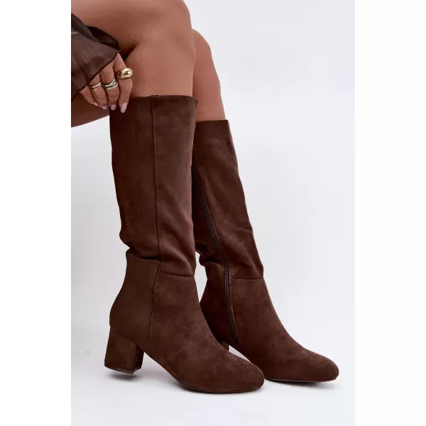  Dámské kozačky S.BARSKI HY62-8131 BROWN 