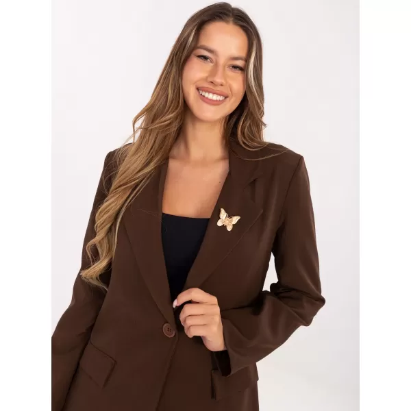  Dámské sako RUE PARIS IT-MA-FL8315.85 BROWN 