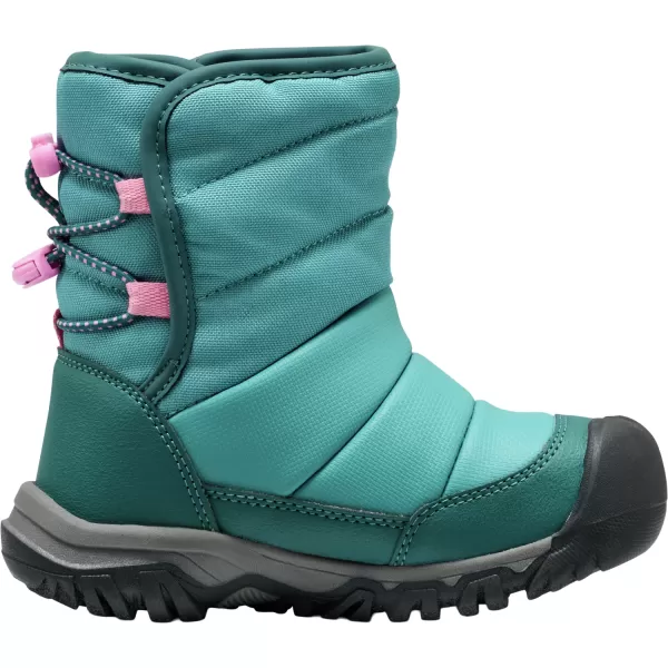  Dětské zimní boty KEEN PUFFRIDER WP CHILDREN BRITTANY BLUE/CASHMERE ROSE 