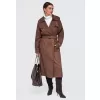 Dámský kabát OMBRE OW-COLC-0121 BROWN
