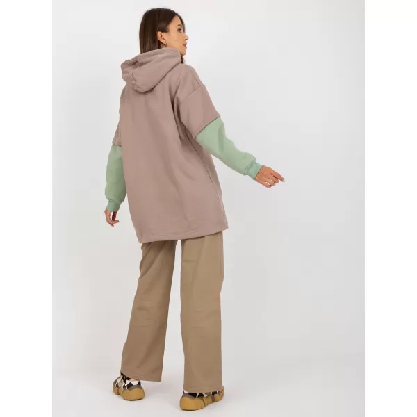 Dámská mikina RUE PARIS RV-BL-8232.27X DARK BEIGE 