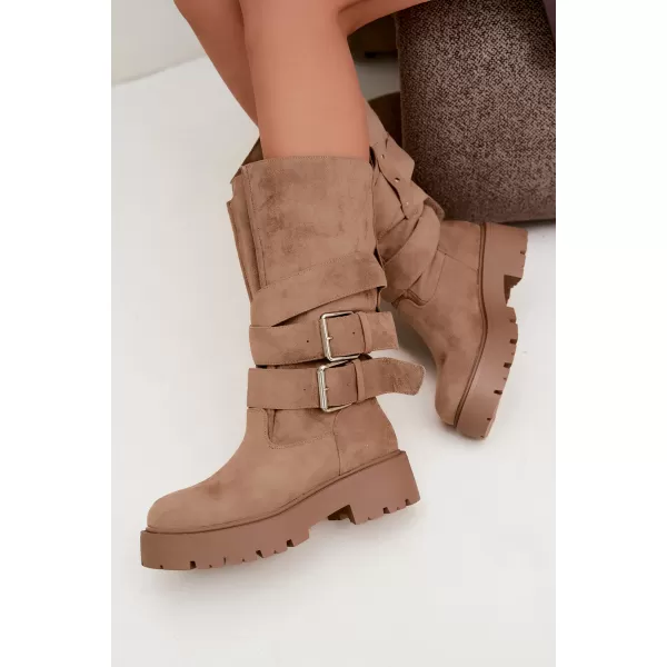  Dámské kozačky BOTO LQ-179 BEIGE 