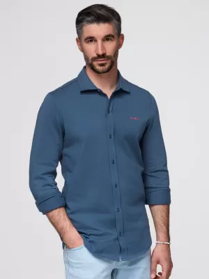 Pánská košile OMBRE K697 DENIM