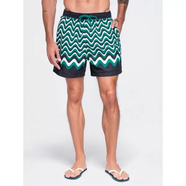  Pánské kraťasy OMBRE OM-SRSS-0221 GREEN AND BLACK 