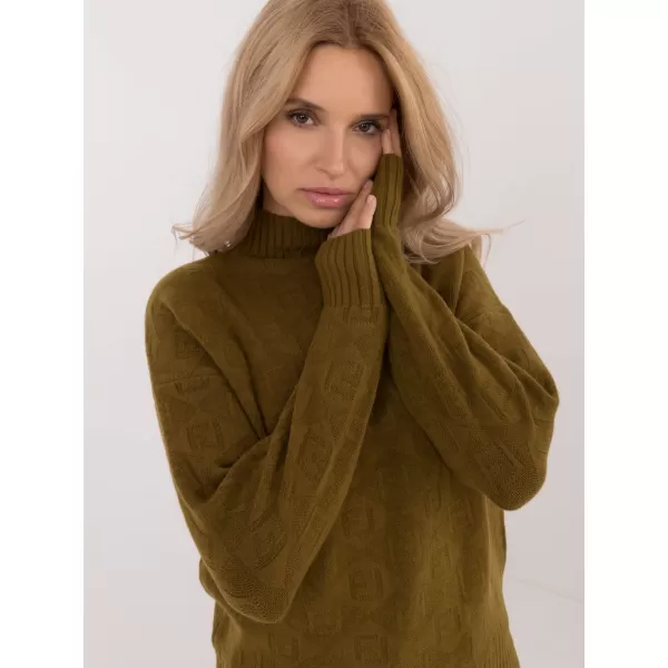  Dámský svetr WOOL FASHION ITALIA AT-SW-2339.54 OLIVE 