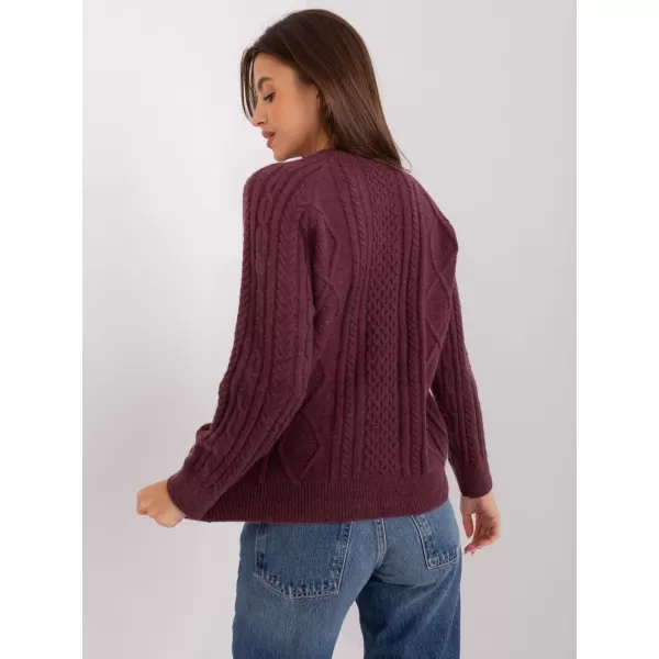  Dámský svetr WOOL FASHION ITALIA AT-SW-2346-2.99P DARK PURPLE 