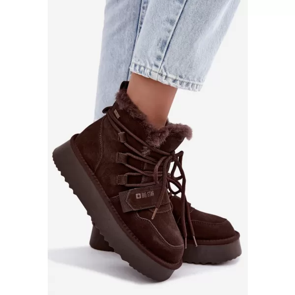  Dámské sněhule BIG STAR SHOES UU274316 BROWN/BEIGE SHADOWS 