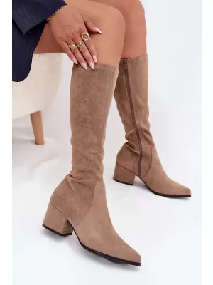 Dámské kozačky SERGIO LEONE KZ212 BEIGE