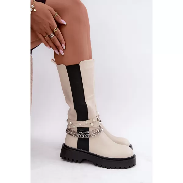  Dámské kozačky BOTO C-187 BEIGE 
