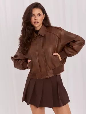 Dámská bunda ITALY MODA IR-KR-AY923.98P BROWN