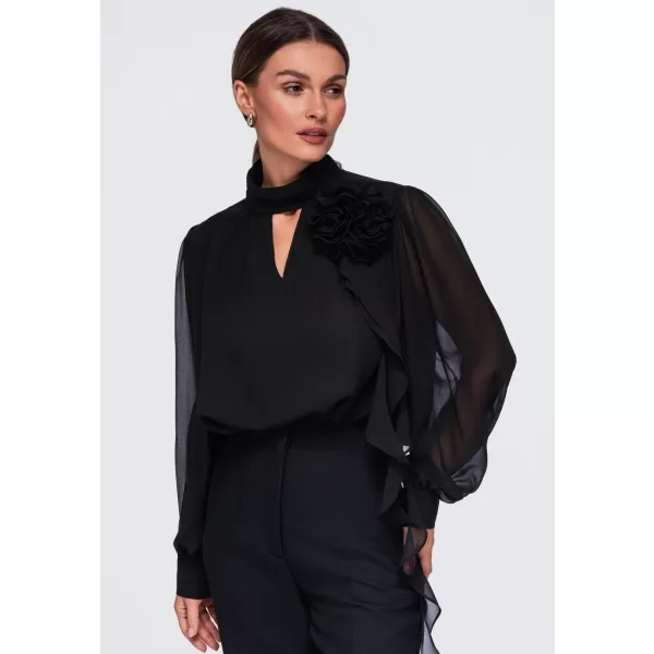  Dámská halenka OMBRE OW-TS-E0085 BLACK 