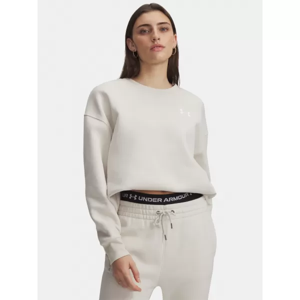  Dámská mikina UNDER ARMOUR ICON FLEECE OS CREW 1379475-110 BÍLÁ 