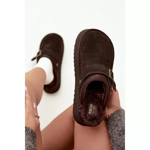  Dámské pantofle BIG STAR SHOES UU274697 BROWN/BEIGE 