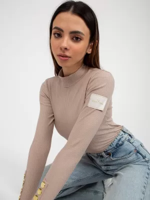 Dámská halenka OCH BELLA TW-BZ-OB-009.28 DARK BEIGE