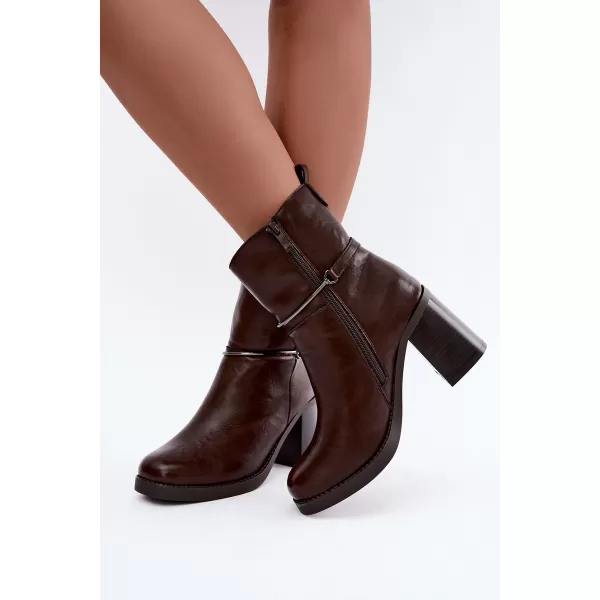  Dámské kotníkové boty BOTO SFY2461A-3 CHOCOLATE 