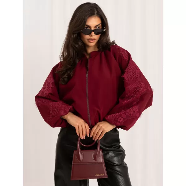  Dámská bunda ITALY MODA MI-KR-3537.74 BURGUNDY 