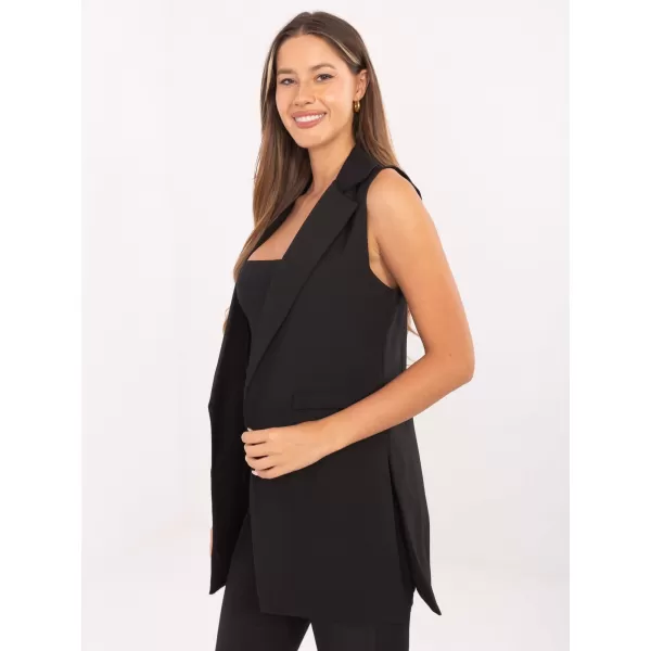  Dámská vesta RUE PARIS IT-KZ-FL5069.84 NOIRE 