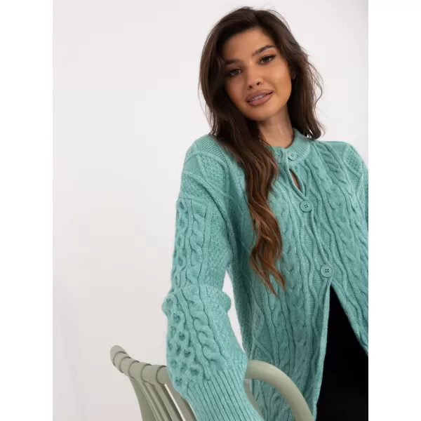  Dámský svetr WOOL FASHION ITALIA AT-SW-23525.21 MINT 