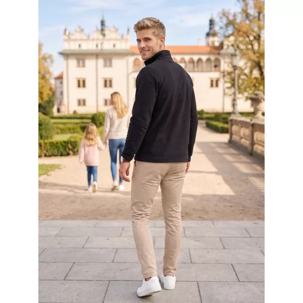  Pánská fleece mikina ALTISPORT ALM002852 ČERNOZLATÁ 