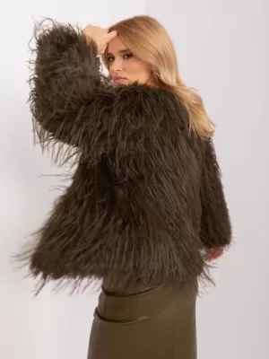 Dámská bunda WOOL FASHION ITALIA AT-KR-2359.96P KHAKI