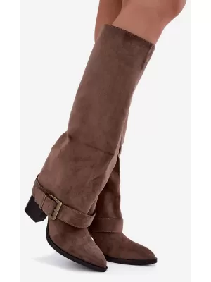 Dámské kozačky BOTO MM-40 KHAKI